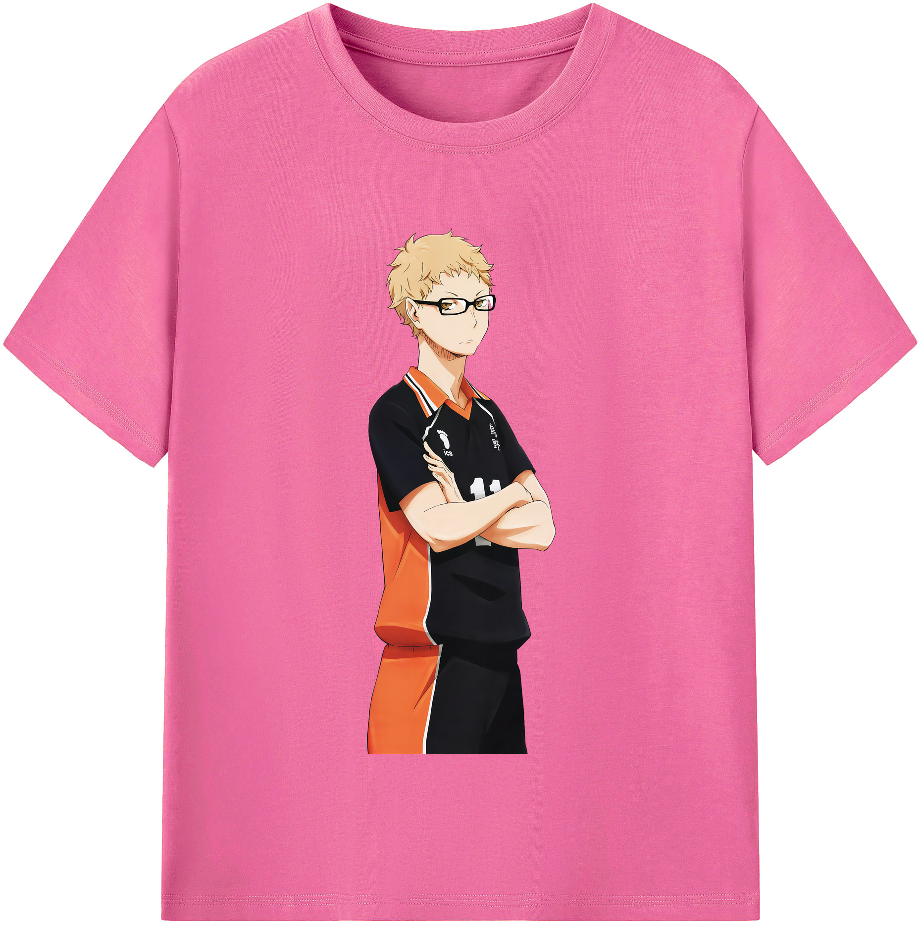 （画像用） ハイキュー!! Haikyu!! レディースカジュアルプリントTシャツ（綿100％）